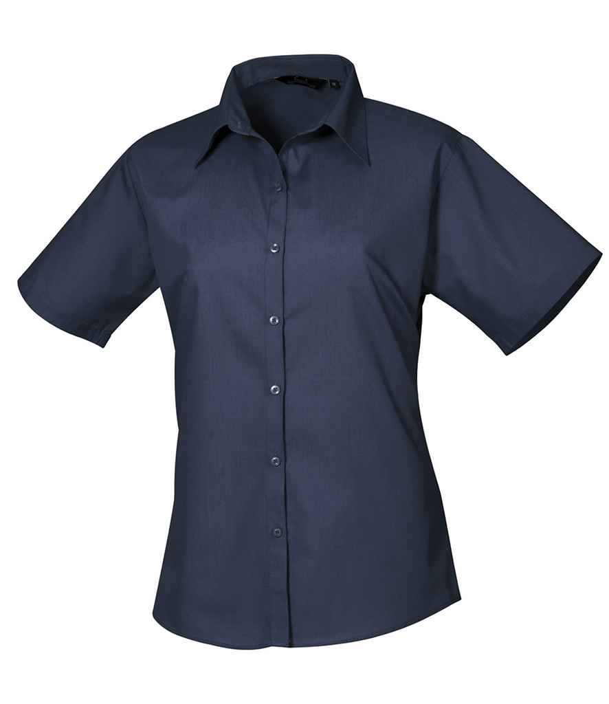 Premier - Ladies Short Sleeve Poplin Blouse - PR302 ROY 6
