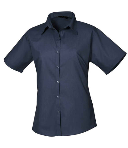 Premier - Ladies Short Sleeve Poplin Blouse - PR302 ROY 6