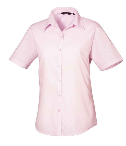 Premier - Ladies Short Sleeve Poplin Blouse - PR302 PIN 6