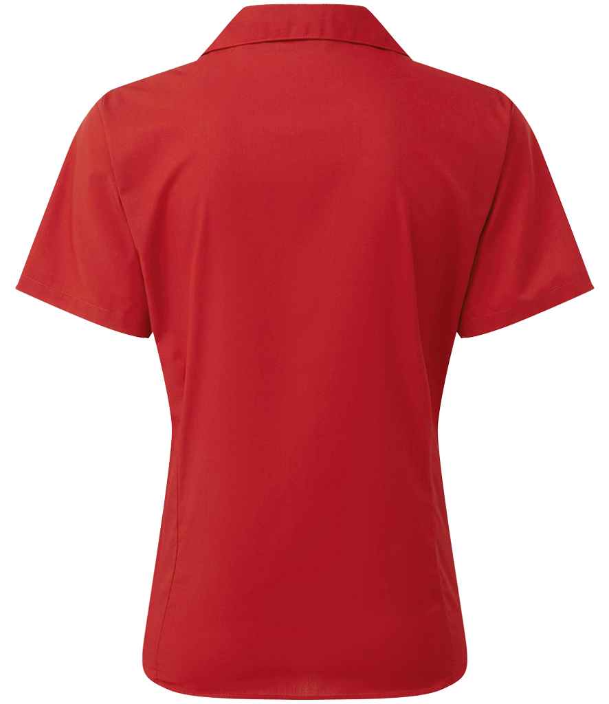 Premier - Ladies Short Sleeve Poplin Blouse - Pierre Francis