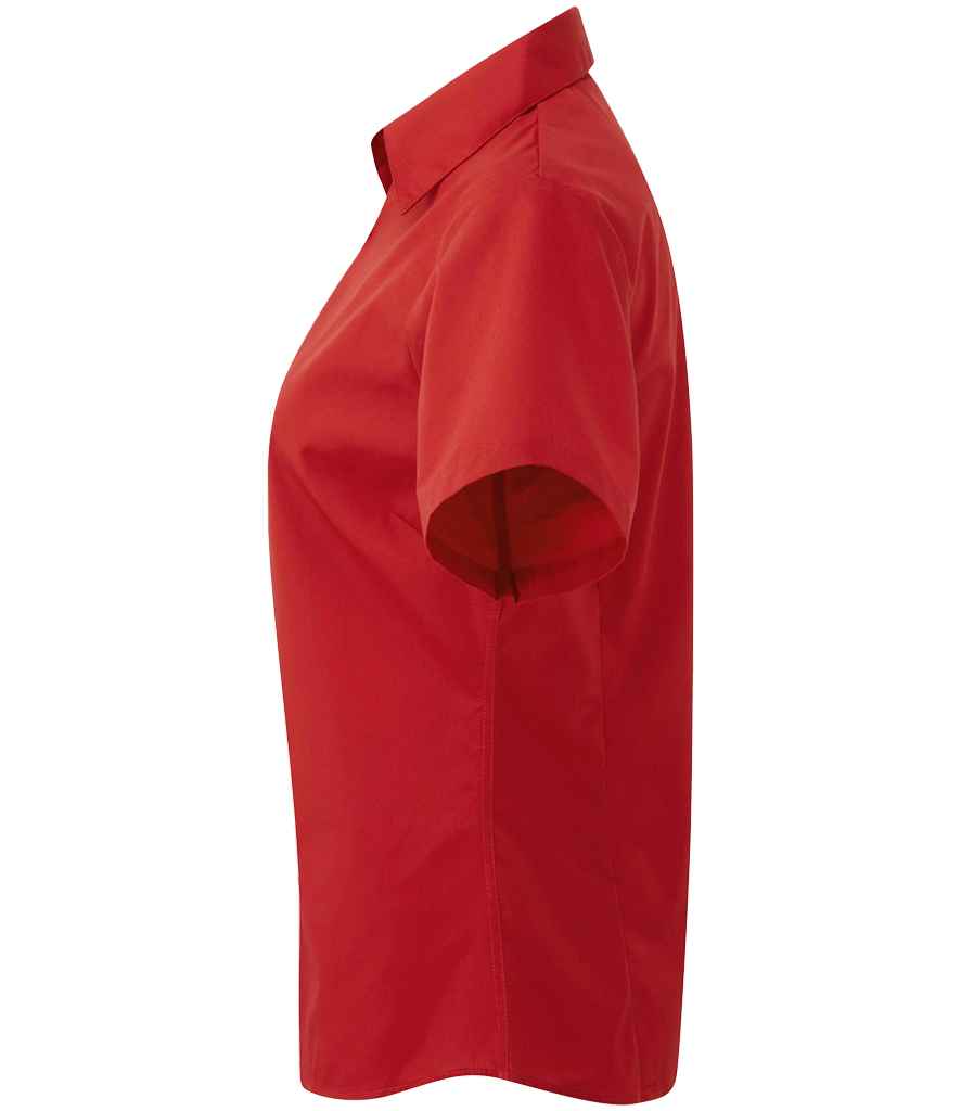 Premier - Ladies Short Sleeve Poplin Blouse - Pierre Francis