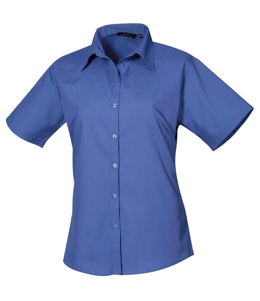 Premier - Ladies Short Sleeve Poplin Blouse - PR302 ROY 6