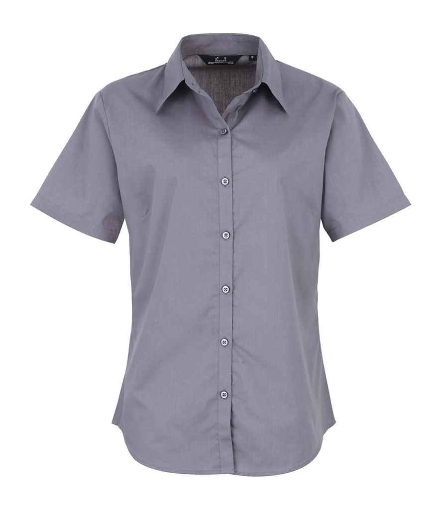 Premier - Ladies Short Sleeve Poplin Blouse - Pierre Francis