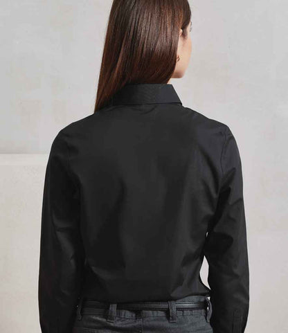 Premier - Ladies Recyclight® Long Sleeve Poplin Shirt - Pierre Francis