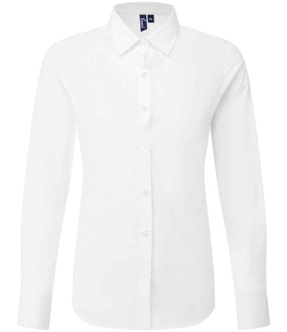 Premier - Ladies Recyclight® Long Sleeve Poplin Shirt - PR303 BLK XS