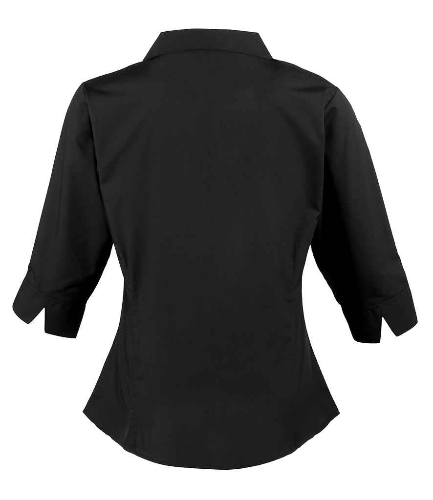 Premier - Ladies 3/4 Sleeve Poplin Blouse - Pierre Francis