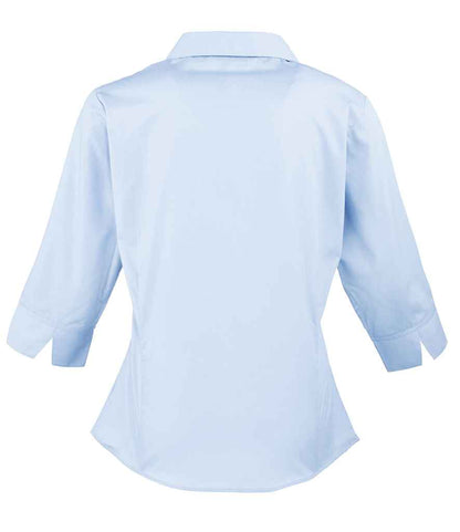 Premier - Ladies 3/4 Sleeve Poplin Blouse - Pierre Francis