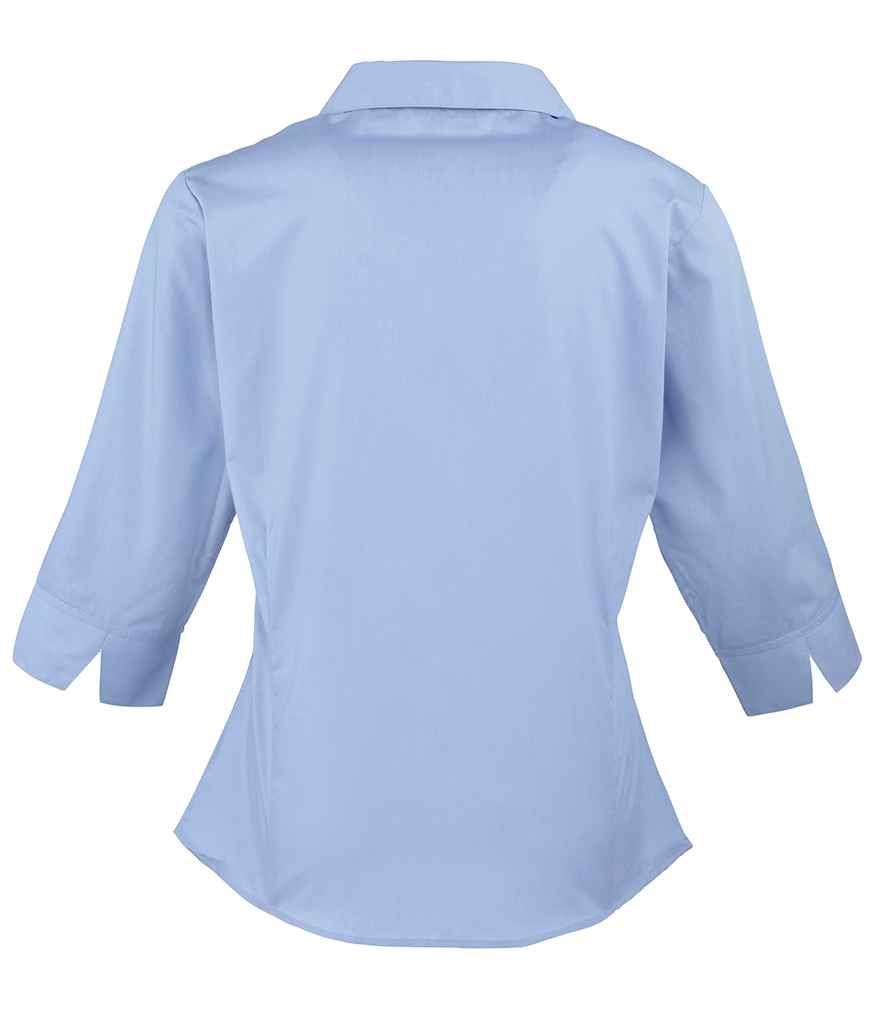 Premier - Ladies 3/4 Sleeve Poplin Blouse - Pierre Francis