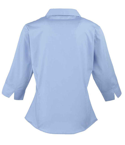 Premier - Ladies 3/4 Sleeve Poplin Blouse