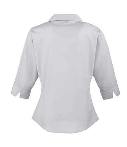 Premier - Ladies 3/4 Sleeve Poplin Blouse