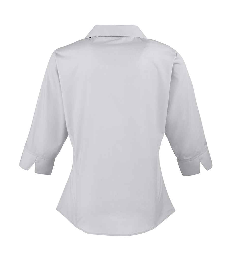 Premier - Ladies 3/4 Sleeve Poplin Blouse - Pierre Francis