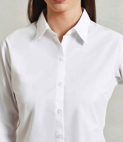 Premier - Ladies Supreme Long Sleeve Poplin Shirt - Pierre Francis