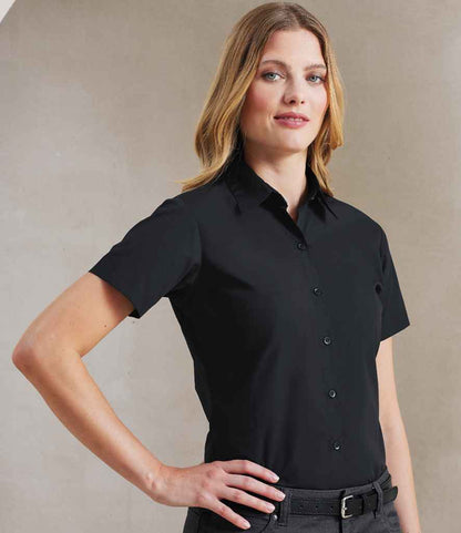 Premier - Ladies Supreme Short Sleeve Poplin Shirt - Pierre Francis
