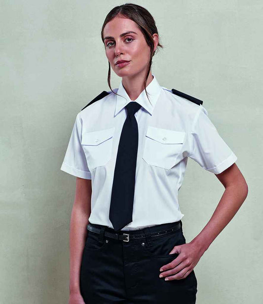 Premier - Ladies Short Sleeve Pilot Shirt - Pierre Francis