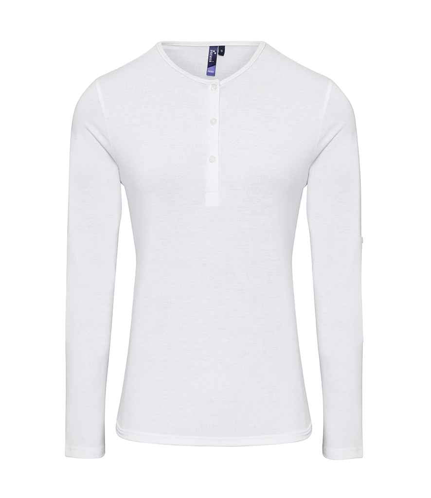 Premier - Ladies Long John Roll Sleeve T-Shirt - PR318 BLK XS