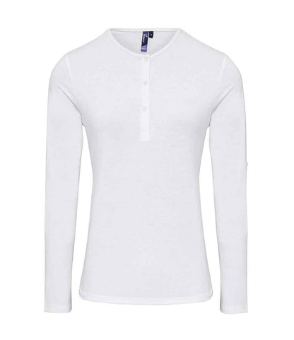 Premier - Ladies Long John Roll Sleeve T-Shirt - PR318 BLK XS