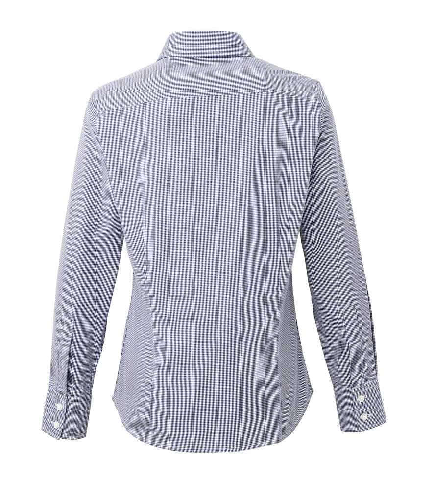 Premier - Ladies Gingham Long Sleeve Shirt - Pierre Francis