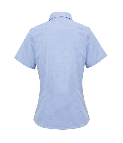 Premier - Ladies Gingham Short Sleeve Shirt - Pierre Francis