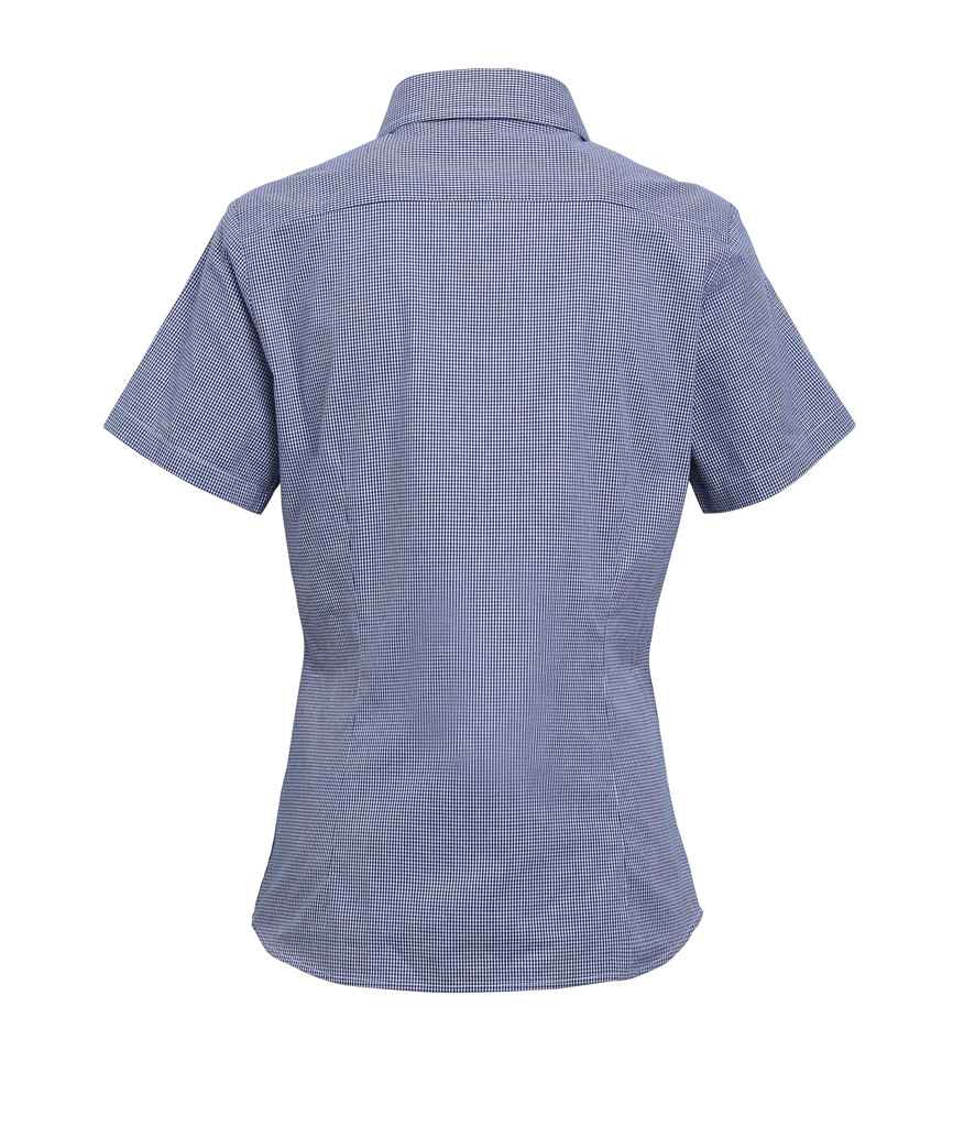 Premier - Ladies Gingham Short Sleeve Shirt - Pierre Francis