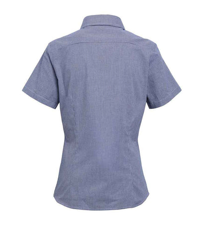 Premier - Ladies Gingham Short Sleeve Shirt - Pierre Francis