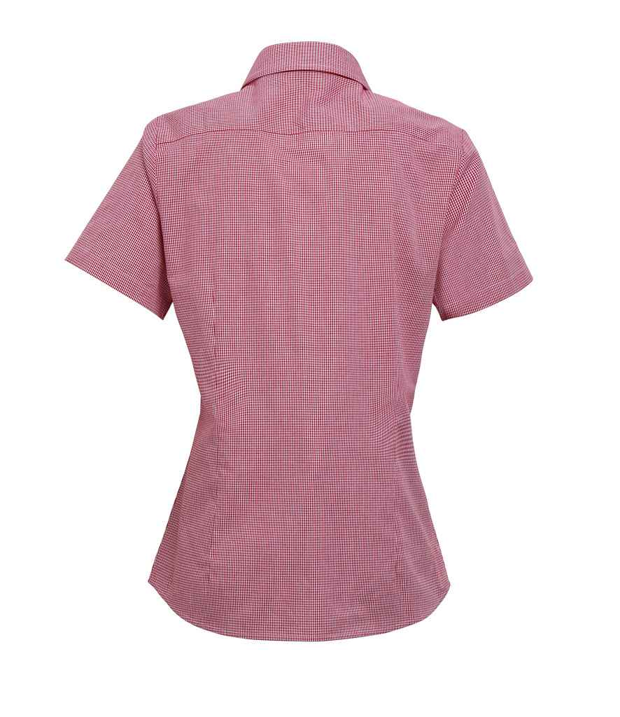 Premier - Ladies Gingham Short Sleeve Shirt - Pierre Francis
