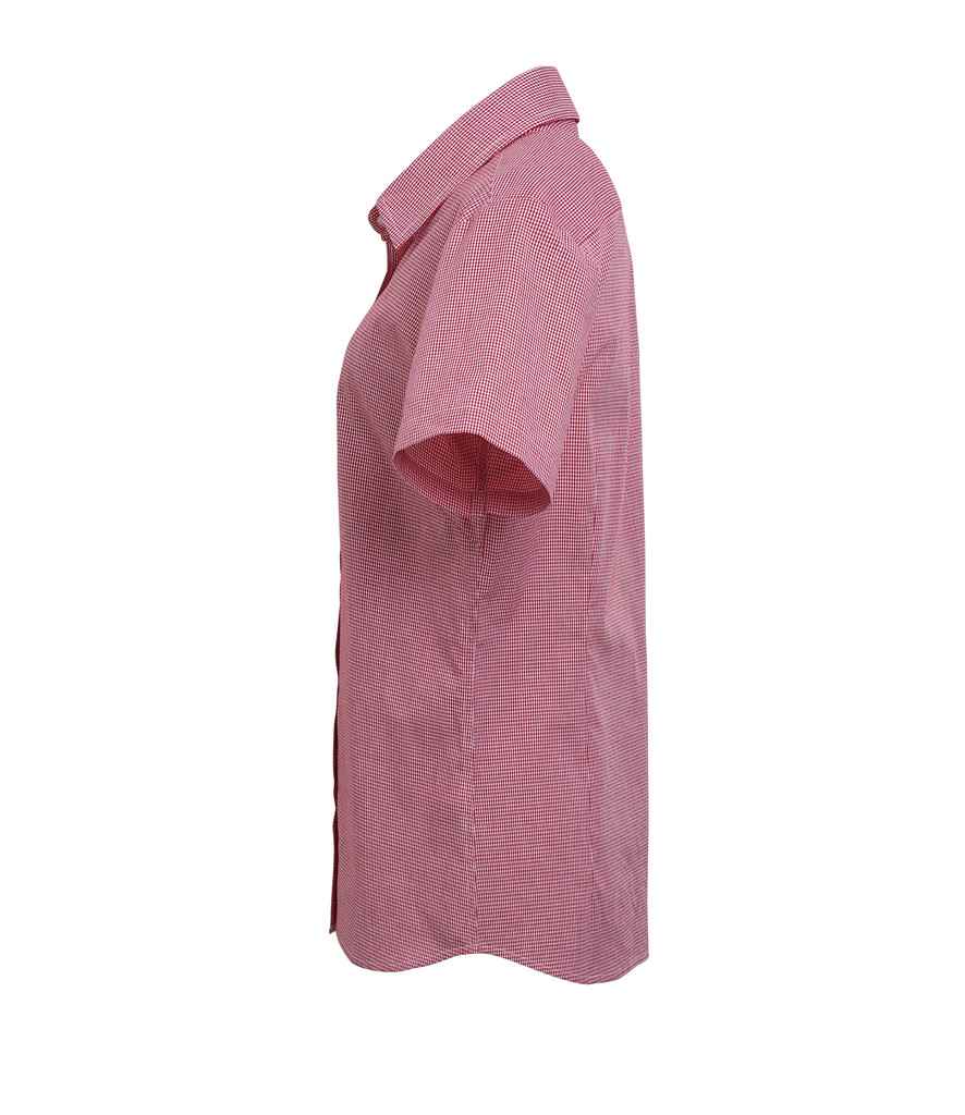 Premier - Ladies Gingham Short Sleeve Shirt - Pierre Francis