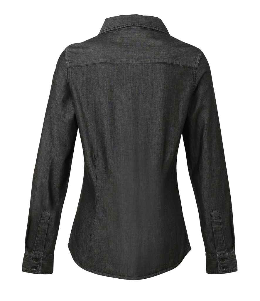 Premier - Ladies Jeans Stitch Denim Shirt
