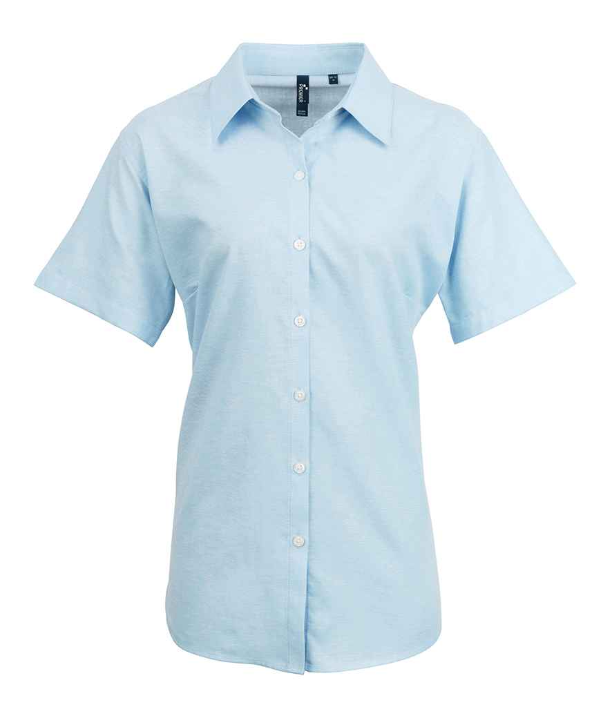 Premier - Ladies Signature Short Sleeve Oxford Shirt - PR336 WHI 8