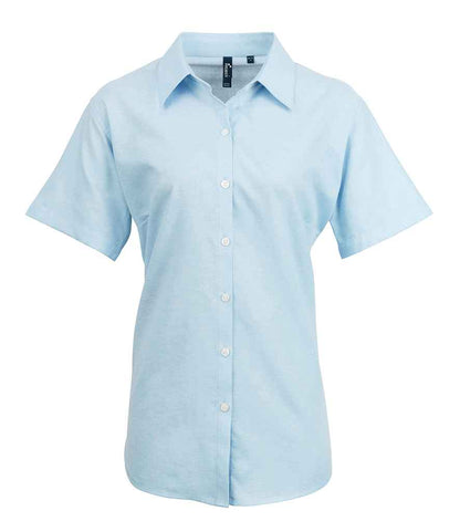 Premier - Ladies Signature Short Sleeve Oxford Shirt - PR336 WHI 8