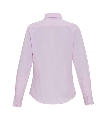 Premier - Ladies Long Sleeve Striped Oxford Shirt - Pierre Francis