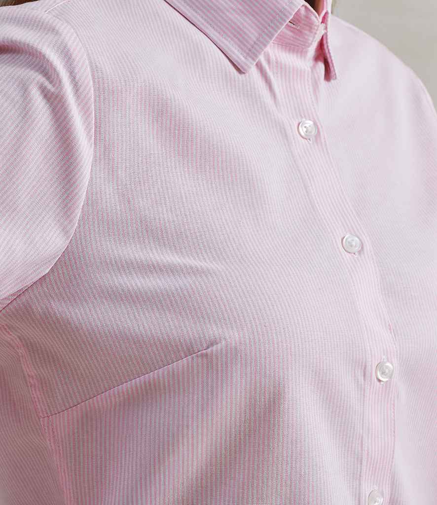 Premier - Ladies Long Sleeve Striped Oxford Shirt - Pierre Francis