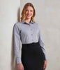 Premier - Ladies Long Sleeve Stretch Fit Poplin Shirt - Pierre Francis