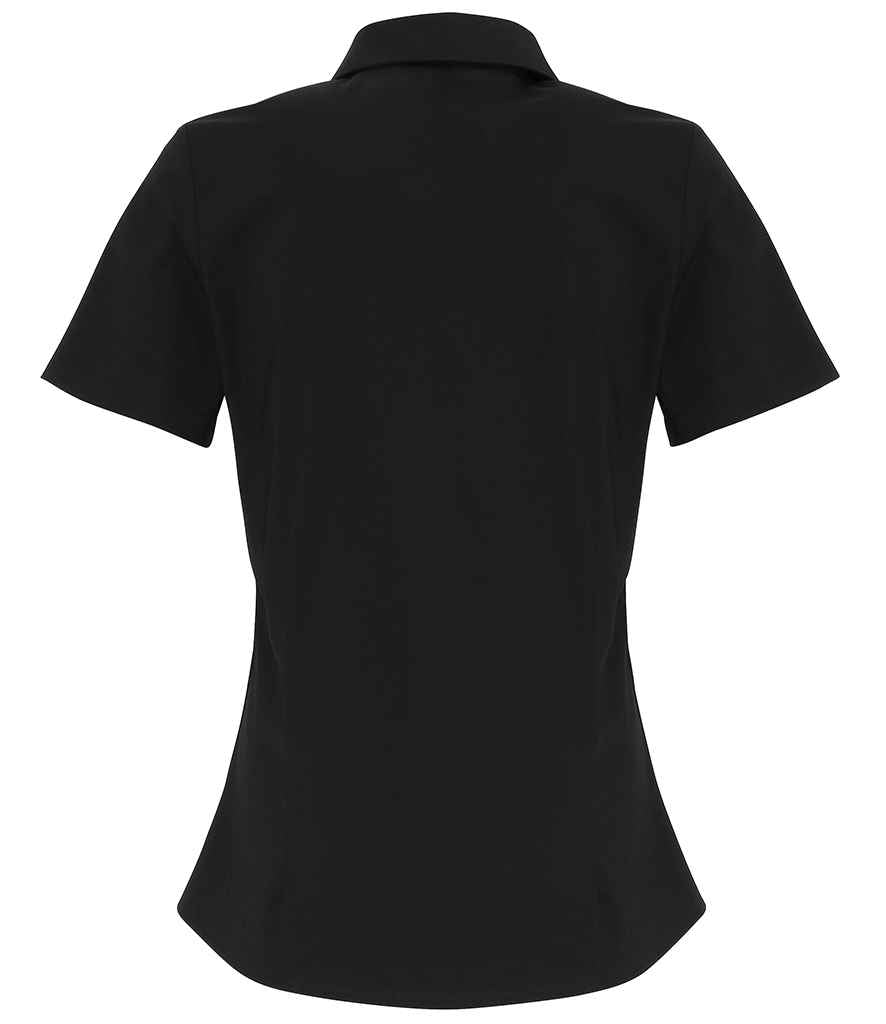 Premier - Ladies Short Sleeve Stretch Fit Poplin Shirt