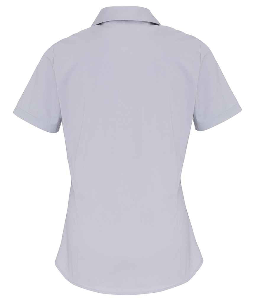 Premier - Ladies Short Sleeve Stretch Fit Poplin Shirt - Pierre Francis