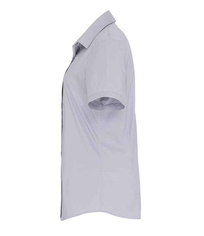 Premier - Ladies Short Sleeve Stretch Fit Poplin Shirt - Pierre Francis