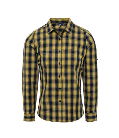 Premier - Ladies Mulligan Check Long Sleeve Shirt - PR350 CA/NV XS