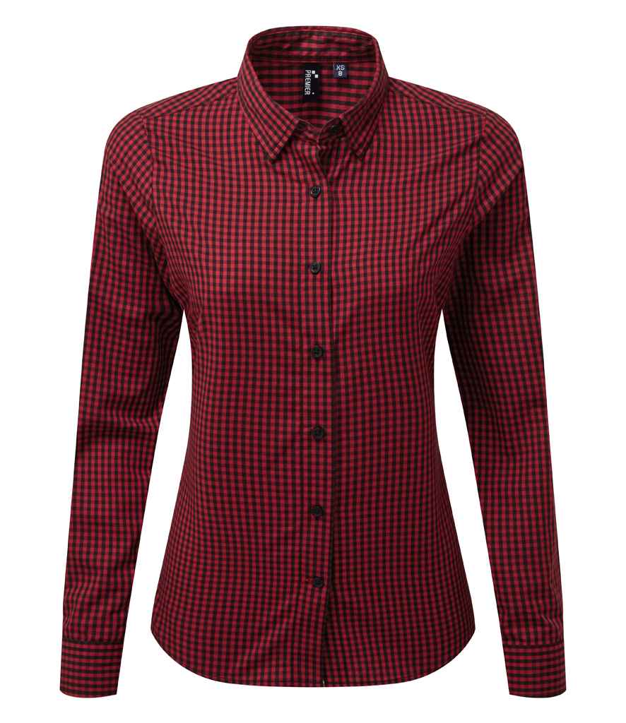 Premier - Ladies Maxton Check Long Sleeve Shirt
