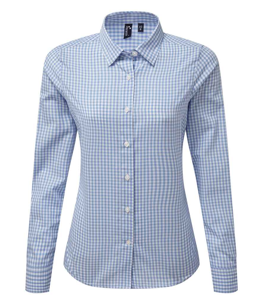 Premier - Ladies Maxton Check Long Sleeve Shirt