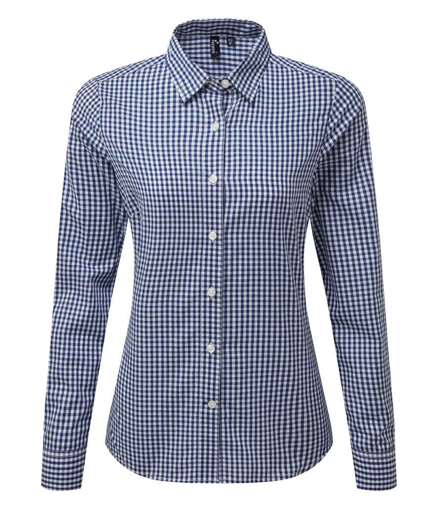 Premier - Ladies Maxton Check Long Sleeve Shirt