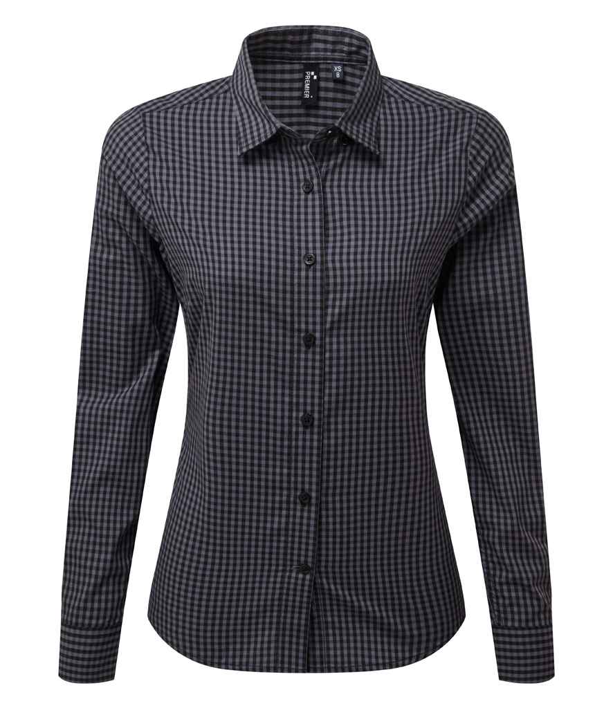 Premier - Ladies Maxton Check Long Sleeve Shirt