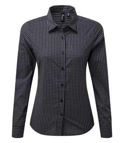 Premier - Ladies Maxton Check Long Sleeve Shirt