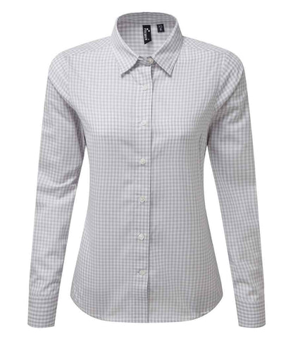 Premier - Ladies Maxton Check Long Sleeve Shirt
