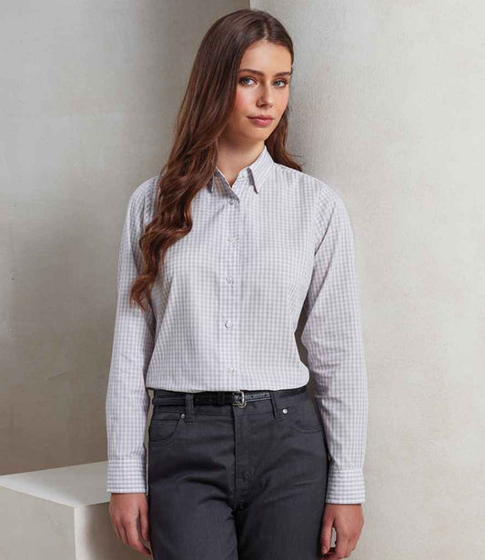 Premier - Ladies Maxton Check Long Sleeve Shirt