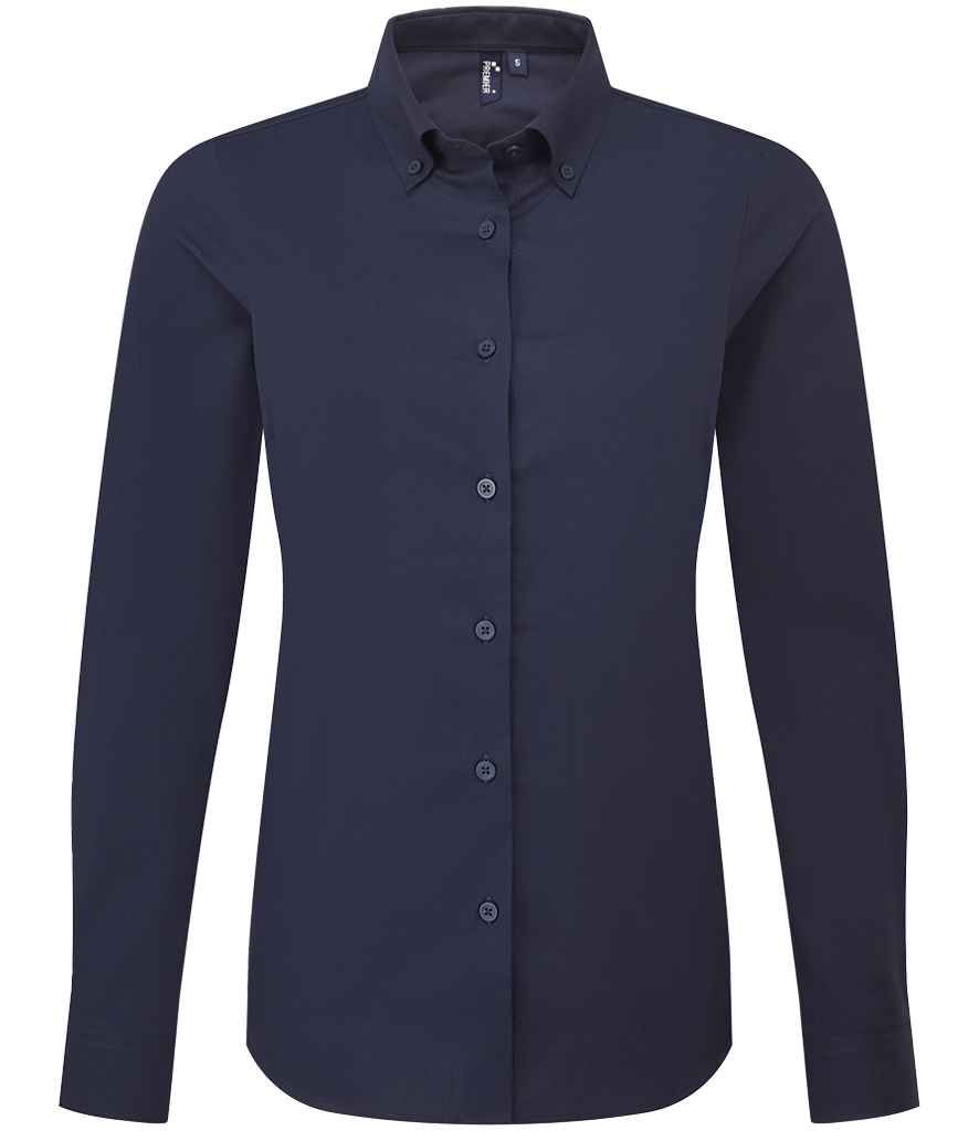 Premier - Ladies Supreme Long Sleeve Oxford Shirt - PR384 NAV XXS