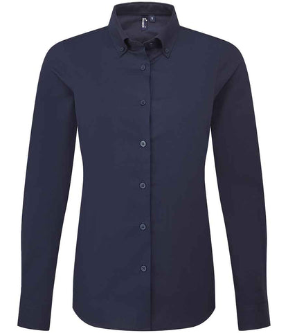 Premier - Ladies Supreme Long Sleeve Oxford Shirt - PR384 NAV XXS