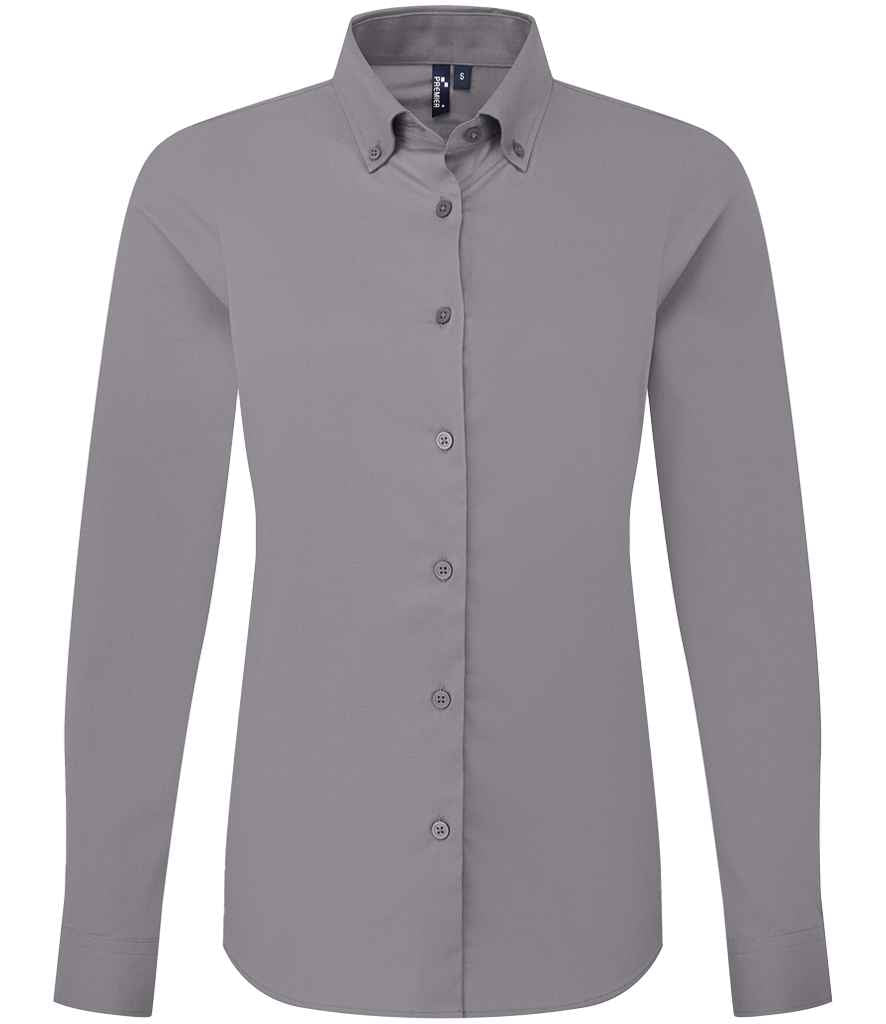 Premier - Ladies Supreme Long Sleeve Oxford Shirt - PR384 STE XXS