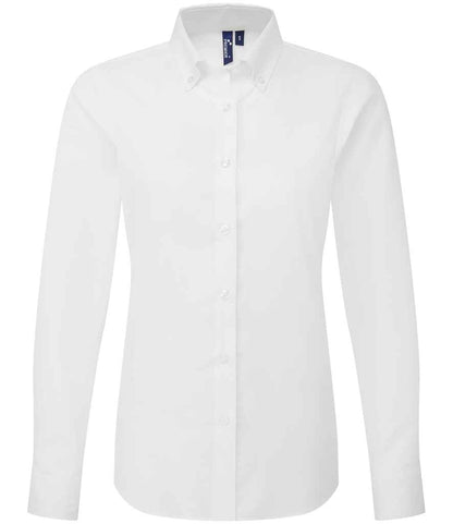 Premier - Ladies Supreme Long Sleeve Oxford Shirt - PR384 WHI XXS