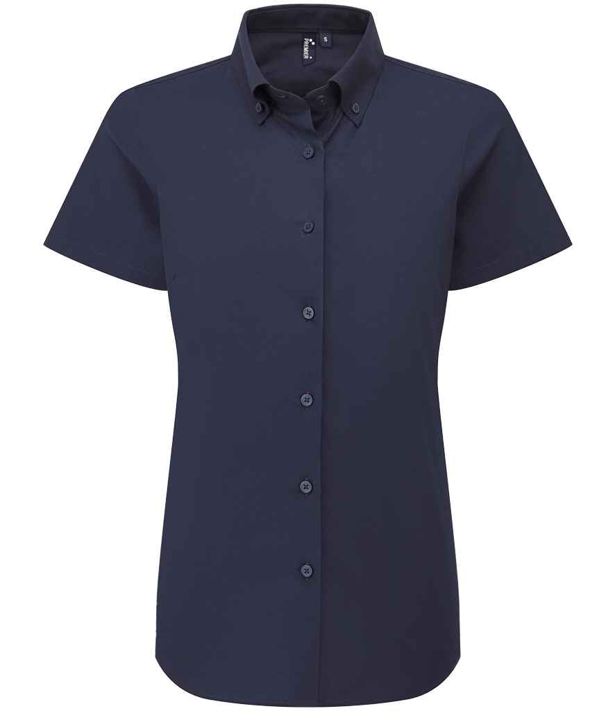 Premier - Ladies Supreme Short Sleeve Oxford Shirt - PR386 BLK XXS