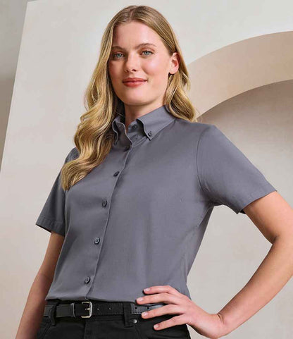 Premier - Ladies Supreme Short Sleeve Oxford Shirt - PR386 STE XXS