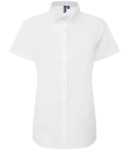 Premier - Ladies Supreme Short Sleeve Oxford Shirt - PR386 BLK XXS